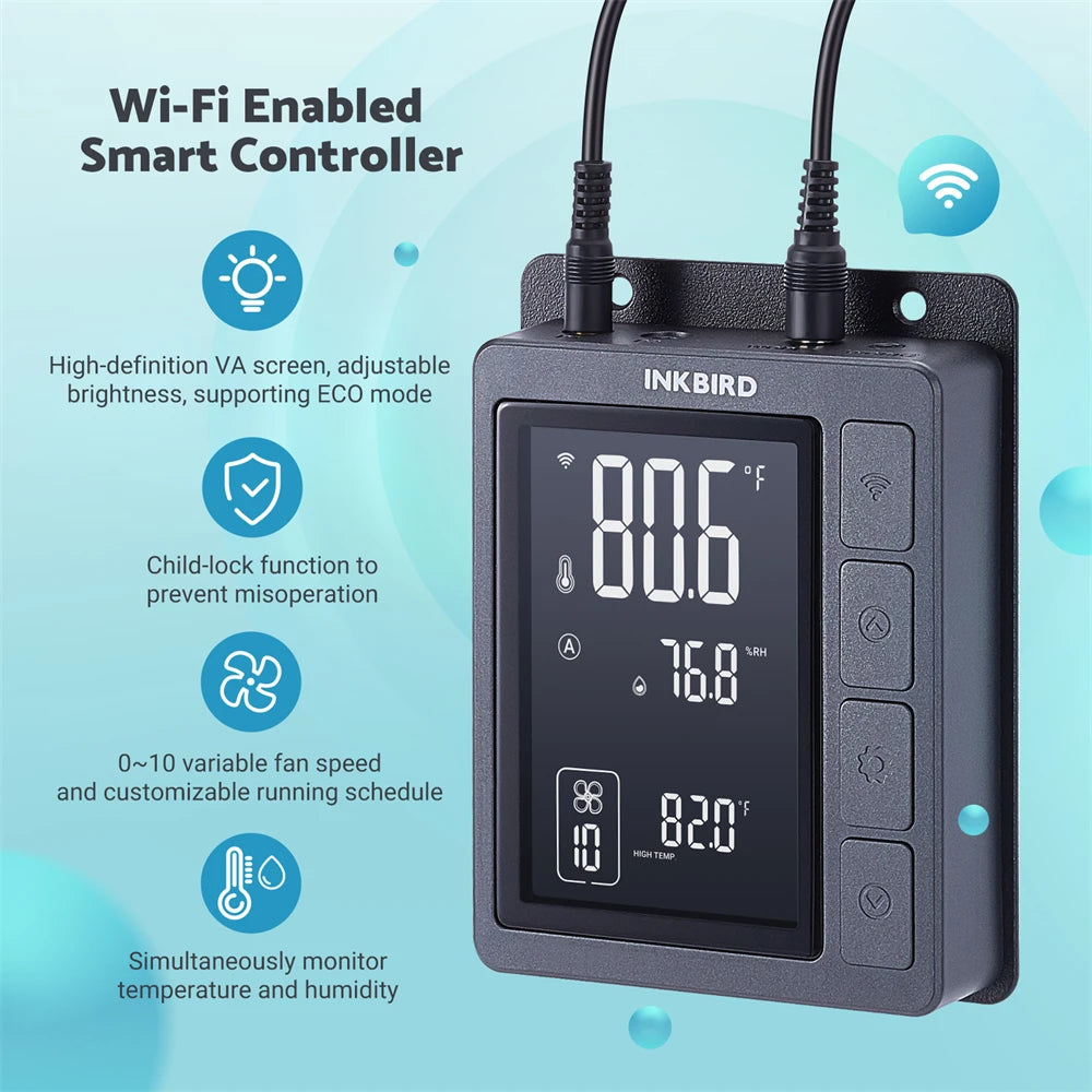 INKBIRD climate control inline fan with smart controller