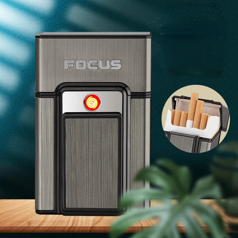 🔥 Aluminum Alloy Cigarette/Joints Box with Rechargeable Lighter