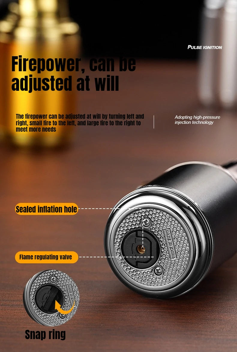 Large Capacity Spray Gun Lighter | Windproof Refillable Jet Flame Torch