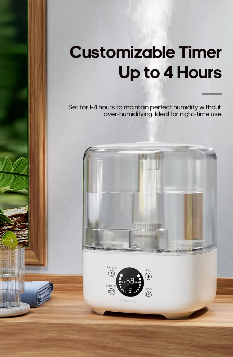 Large capacity humidifier size and dimensions