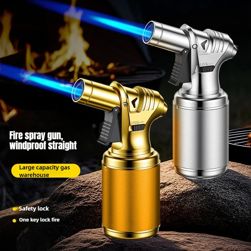 Large Capacity Spray Gun Lighter | Windproof Refillable Jet Flame Torch