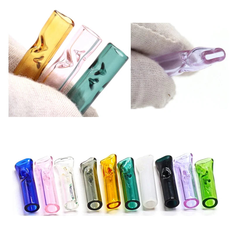 🌿 10-Piece Reusable Glass Mouthpiece Set — Stylish & Eco-Friendly Filters
