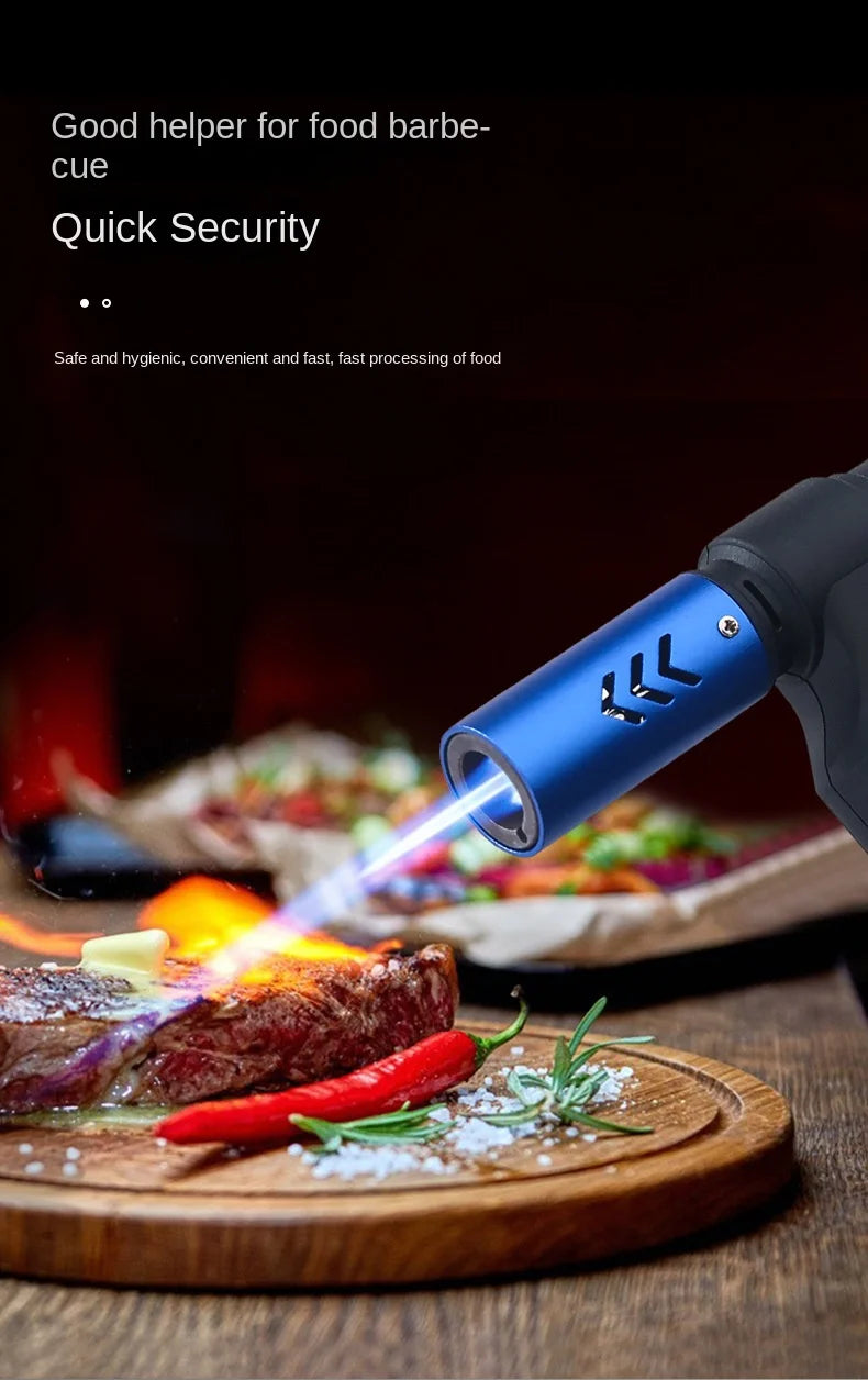 Spray Gun Torch Blue Flame Jet Gas Lighter Kitchen Cooking Smoking Accessories Windproof