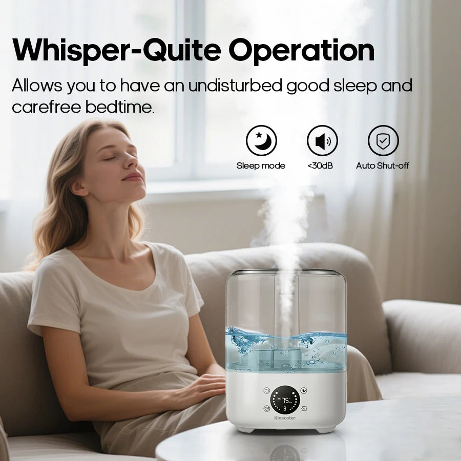 Kinscoter 5L Ultrasonic Air Humidifier | Large Capacity Cool Mist Humidifier for Home & Grow Tents