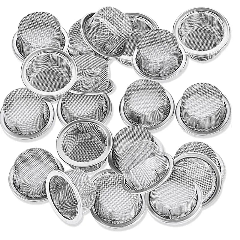 Domed Rimmed Mesh Smoking Pipe Screen – Premium Stainless Steel & Brass Filter