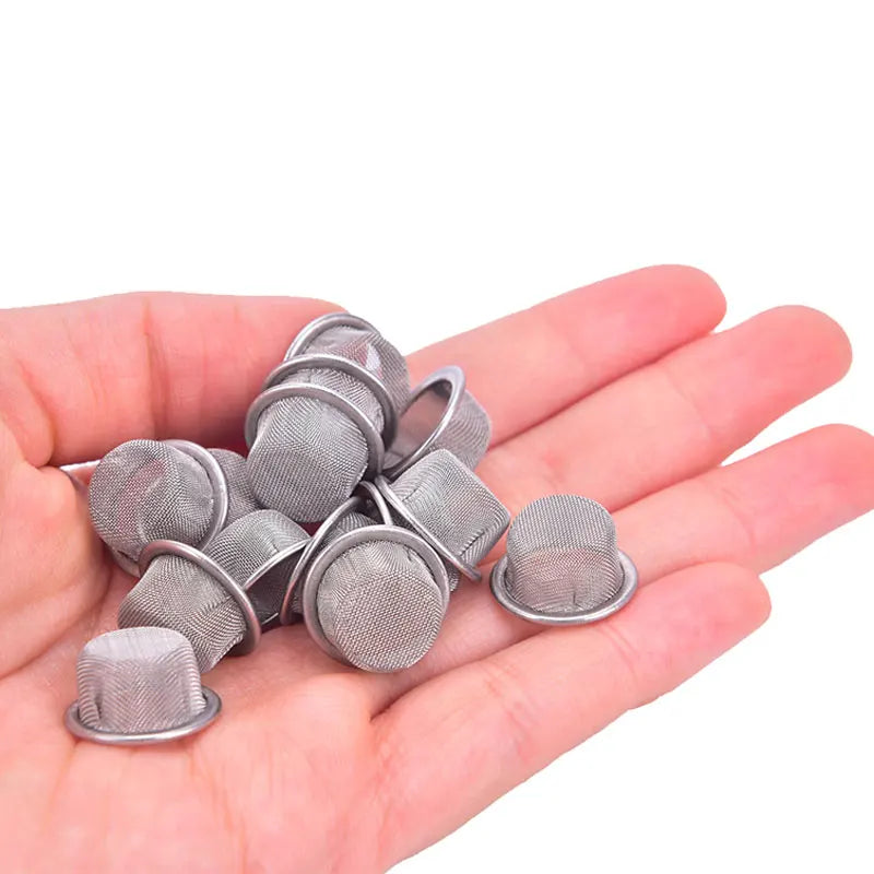 Domed Rimmed Mesh Smoking Pipe Screen – Premium Stainless Steel & Brass Filter