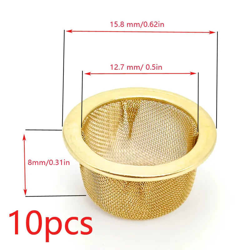 Domed Rimmed Mesh Smoking Pipe Screen – Premium Stainless Steel & Brass Filter