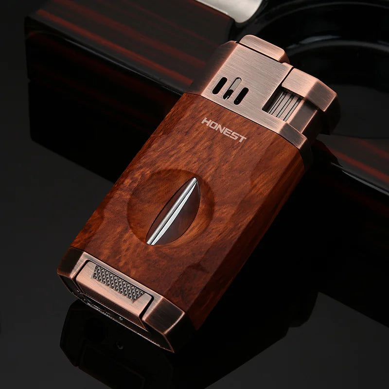 🔥 Honest Double Fire Direct-Pulse Cigar Lighter – Precision Meets Style