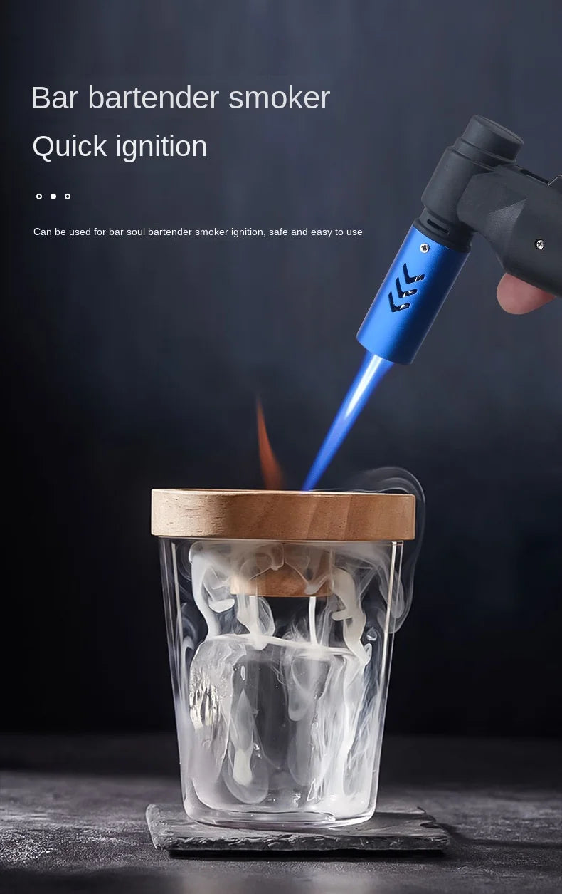 Spray Gun Torch Blue Flame Jet Gas Lighter Kitchen Cooking Smoking Accessories Windproof