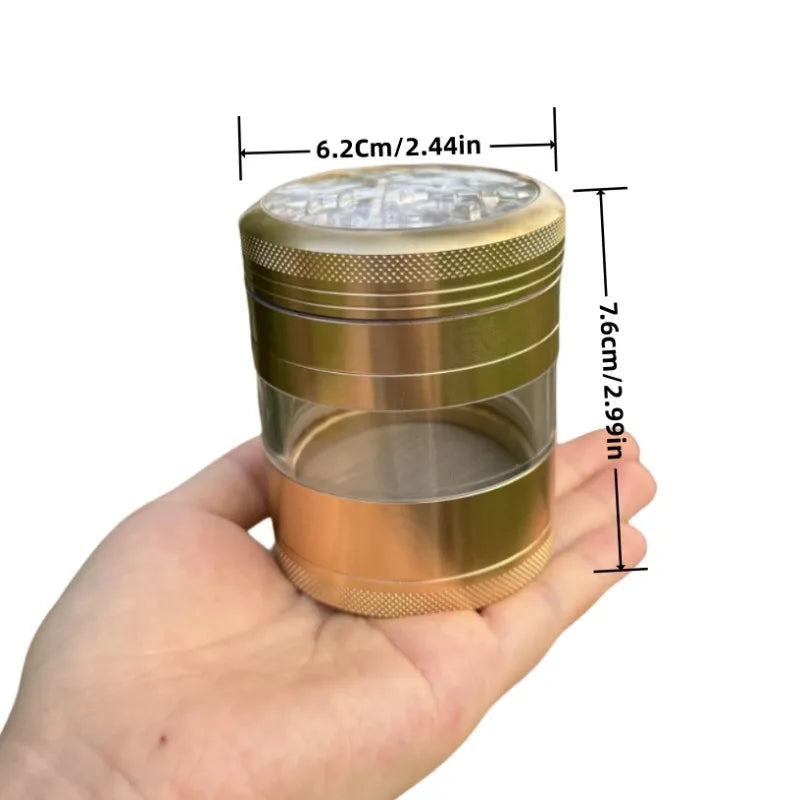 4-Layer Space Aluminum Herb Grinder (62 mm) — Premium Spice & Herb Milling
