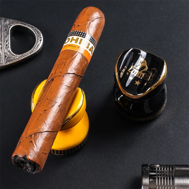 Elegant Ceramic Cigar/Joint Holder – Mini Display Stand & Smoking Accessory