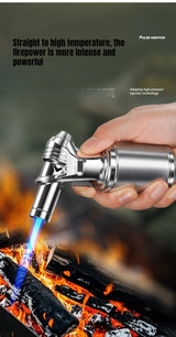 Spray gun lighter in silver finish