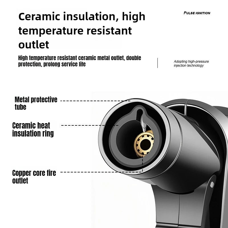 Large Capacity Spray Gun Lighter | Windproof Refillable Jet Flame Torch