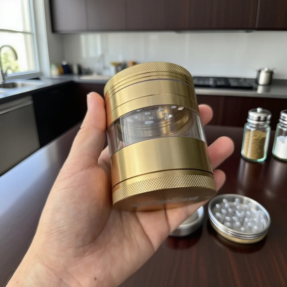 4-Layer Space Aluminum Herb Grinder (62 mm) — Premium Spice & Herb Milling