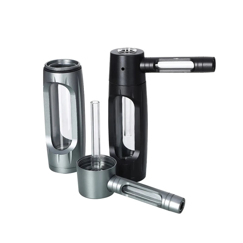 6" Metal Aluminum Glass Water Pipe – Compact & Portable