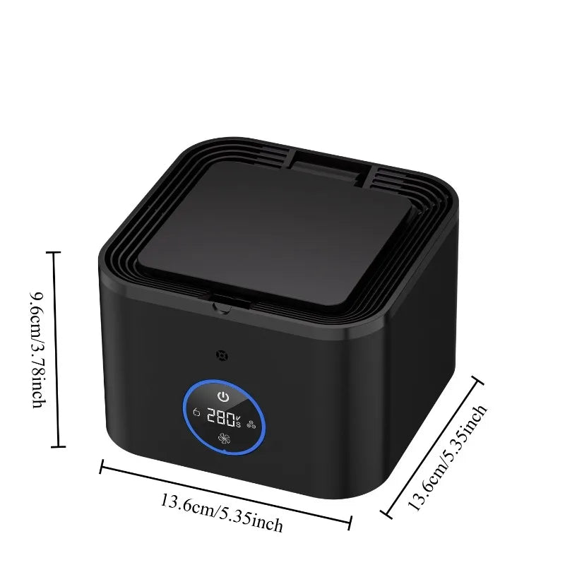 Desktop smoke purifier ashtray in black