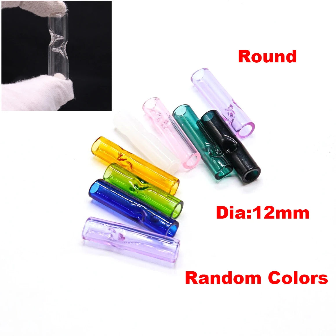 🌿 10-Piece Reusable Glass Mouthpiece Set — Stylish & Eco-Friendly Filters