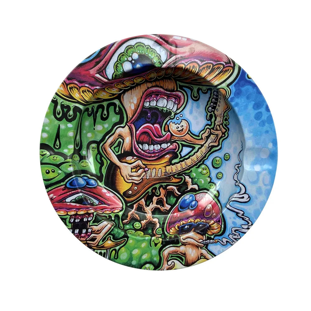 Round Ashtray & Rolling Tray