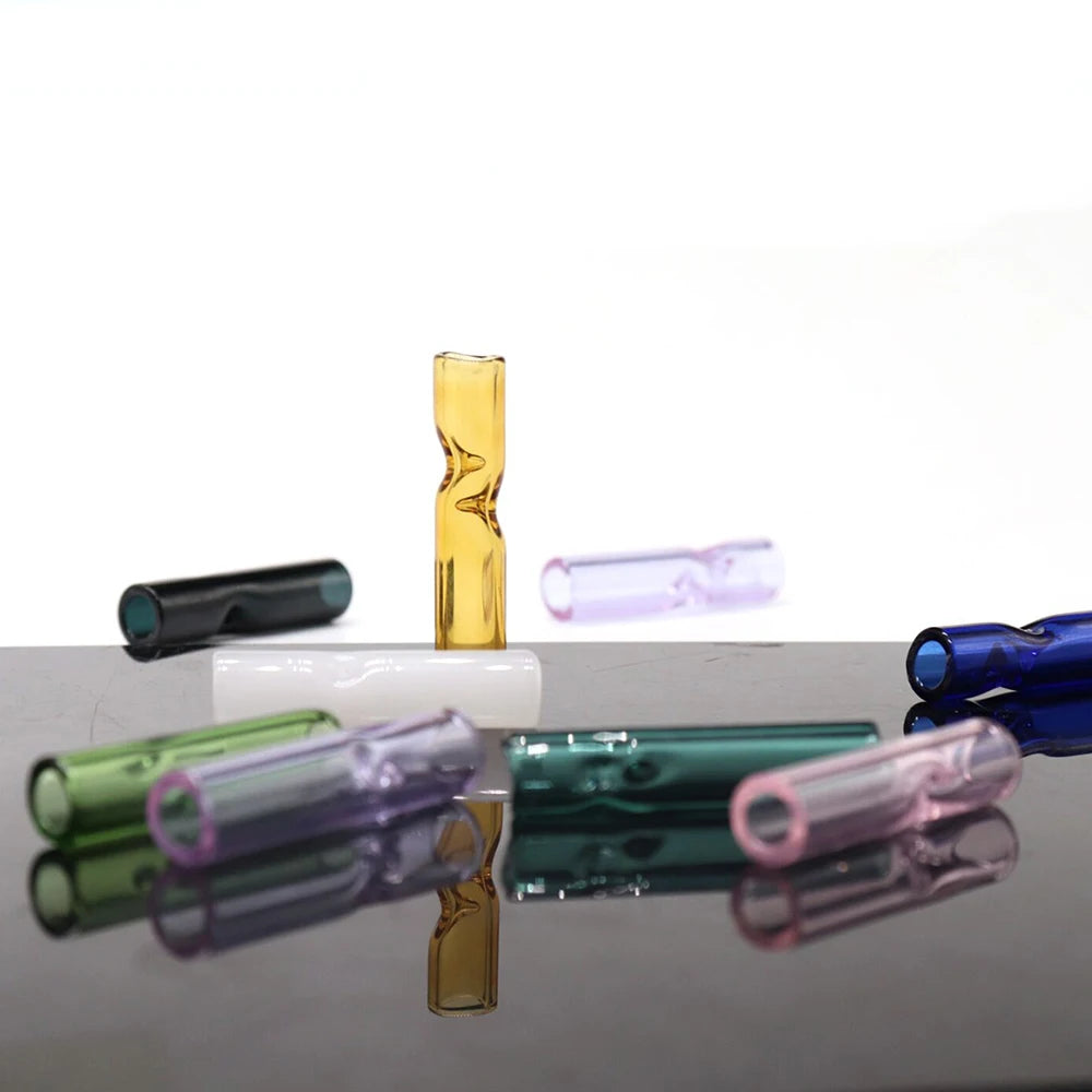 🌿 10-Piece Reusable Glass Mouthpiece Set — Stylish & Eco-Friendly Filters