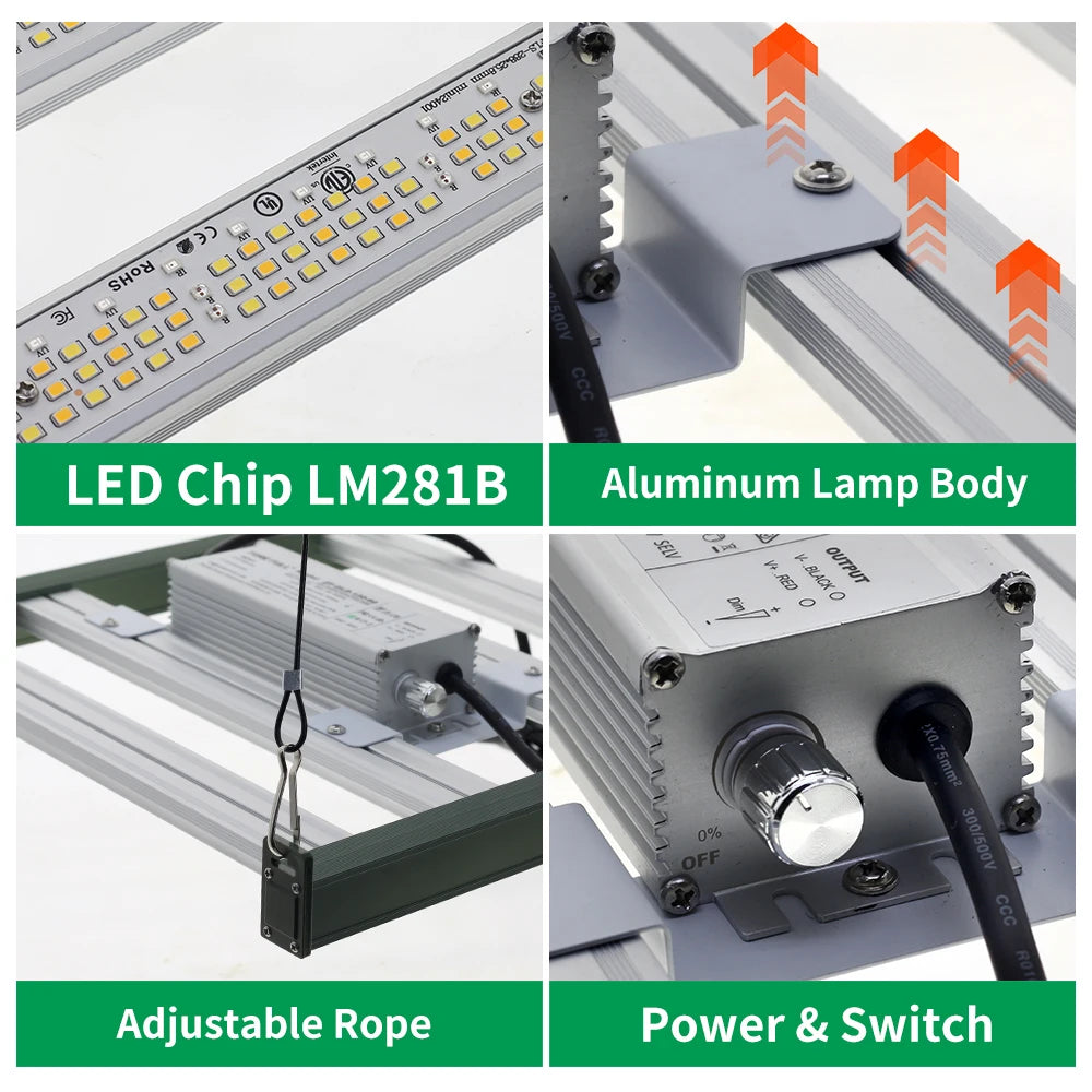 🌱 Mini Full Spectrum LED Grow Light – Dual Mode Hydroponic Lamp for Vegetables & Greenhouse Cultivation
