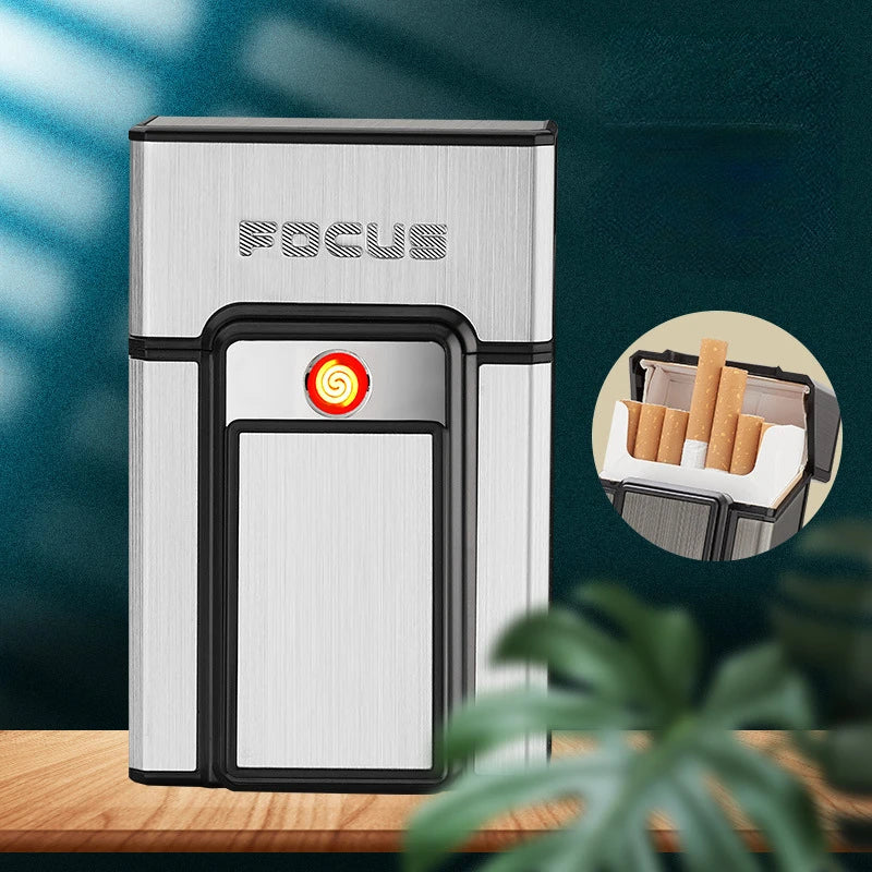 🔥 Aluminum Alloy Cigarette/Joints Box with Rechargeable Lighter