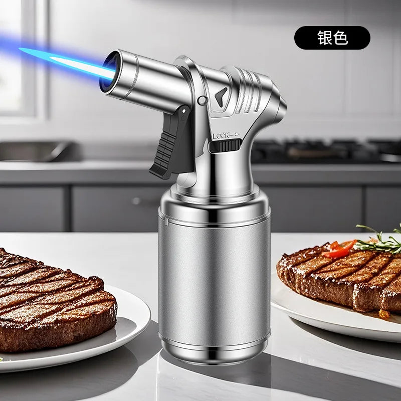 Large Capacity Spray Gun Lighter | Windproof Refillable Jet Flame Torch