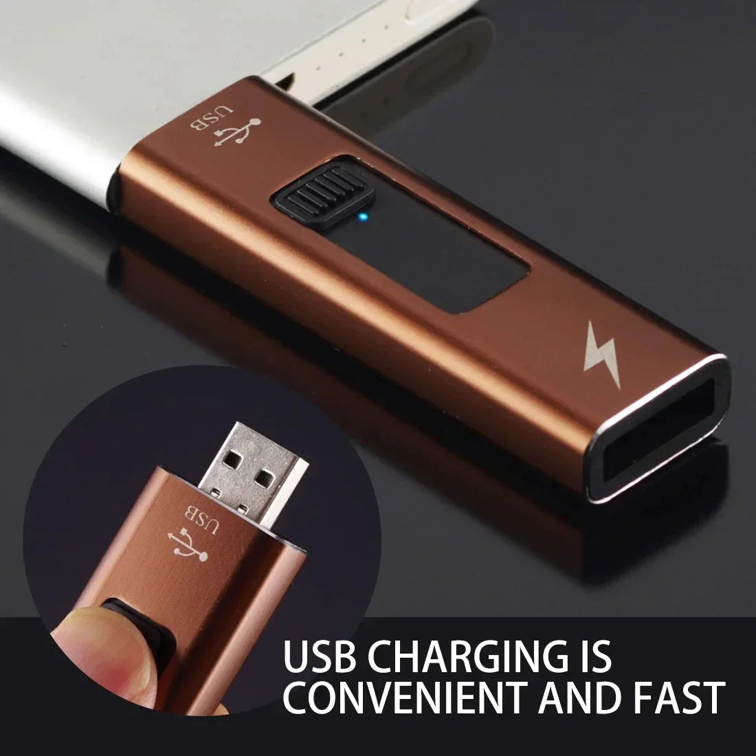 Plasma USB Pulse Arc Lighter — Windproof, Flameless, Rechargeable