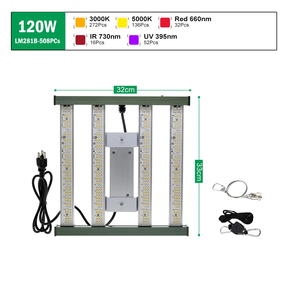 🌱 Mini Full Spectrum LED Grow Light – Dual Mode Hydroponic Lamp for Vegetables & Greenhouse Cultivation