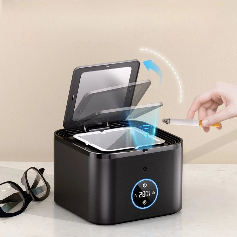 Smart Ashtray Air Purifier Multifunctional Removal Second-hand Smoke  Household And Commercial Desktop Negative Ion Purifier