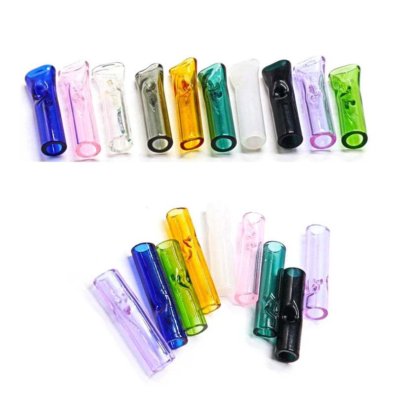 🌿 10-Piece Reusable Glass Mouthpiece Set — Stylish & Eco-Friendly Filters