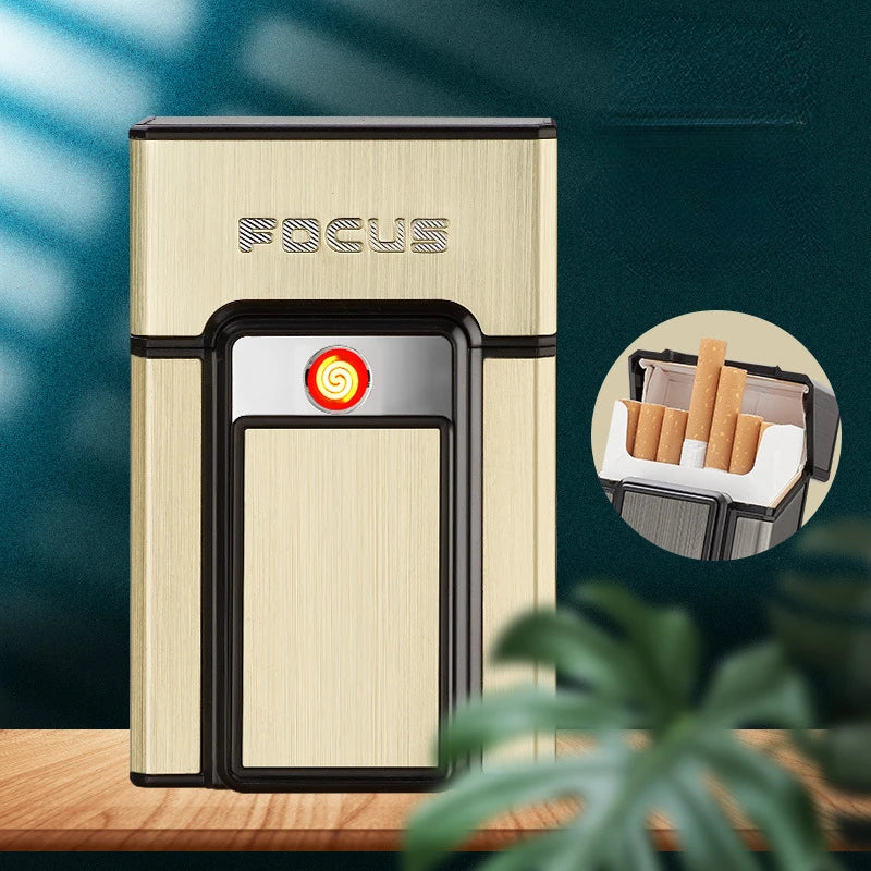 🔥 Aluminum Alloy Cigarette/Joints Box with Rechargeable Lighter